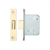 ZBSD64PVD - Zoo Hardware British Standard 5 Lever Deadlock 64mm &lpar;45mm Backset&rpar; Polished Brass
