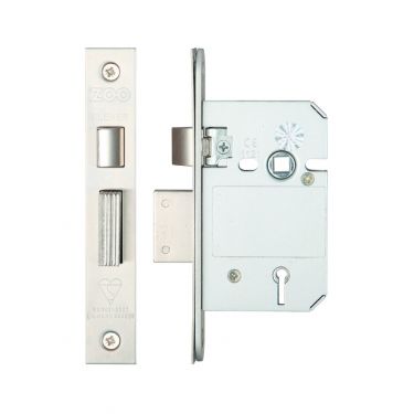 Click Here To Enlarge This Photo Of ZBSS64SS - Zoo Hardware British Standard 5 Lever Sashlock 64mm &lpar;45mm Backset&rpar; Satin Stainless Steel