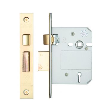 Click Here To Enlarge This Photo Of ZBSS76PVD - Zoo Hardware British Standard 5 Lever Sashlock 76mm &lpar;57mm Backset&rpar; Polished Brass