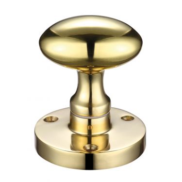 Click Here To Enlarge This Photo Of ZCB34 - Zoo Hardware Oval Mortice Knobs &lpar;Sprung&rpar; 60&period;5mm Rose dia&period; Polished Brass