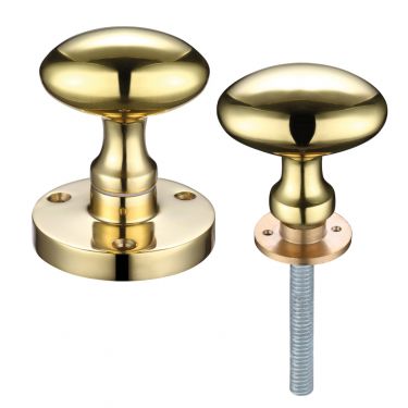 Click Here To Enlarge This Photo Of ZCB34R - Zoo Hardware Oval Rim Knobs &lpar;Unsprung&rpar; 60&period;5mm Rose dia&period; Polished Brass