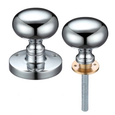 Click Here To Enlarge This Photo Of ZCB35RCP - Zoo Hardware Mushroom Rim Knobs &lpar;Unsprung&rpar; 61&period;5mm Rose dia&period; Polished Chrome