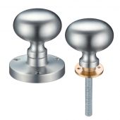 ZCB35RSC - Zoo Hardware Mushroom Rim Knobs &lpar;Unsprung&rpar; 61&period;5mm Rose dia&period; Satin Chrome