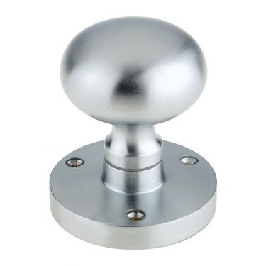 Click Here To Enlarge This Photo Of ZCB35SC - Zoo Hardware Mushroom Mortice Knobs &lpar;Sprung&rpar; 61&period;5mm Rose dia&period; Satin Chrome