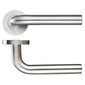 ZCS020SS - Zoo Hardware 19mm Radius Lever on Round Rose &lpar;Grade 304&rpar; Satin Stainless Steel