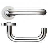 ZCS030PS - Zoo Hardware 19mm Return to Door Safety Lever on Round Rose &lpar;Grade 304&rpar; Polished Stainless Steel
