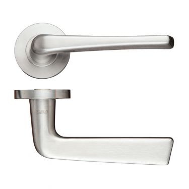Click Here To Enlarge This Photo Of ZCS160SS - Zoo Hardware Lever on Round Rose &lpar;Grade 304&rpar; Satin Stainless Steel
