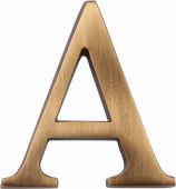 C1565 2 A-AT Heritage Brass Alphabet A Pin Fix 51mm &lpar;2"&rpar; Antique Brass Finish