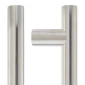 ZCS2G1800ES - Zoo Hardware 1800mm o&sol;a x 1600mm c&sol;c x 30mm dia T-Bar Guardsman Pull Handle &lpar;Grade 201&rpar; Satin Stainless Steel