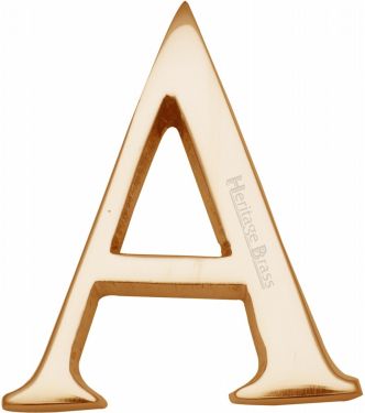 Click Here To Enlarge This Photo Of C1565 2 A-PB Heritage Brass Alphabet A Pin Fix 51mm &lpar;2"&rpar; Polished Brass Finish
