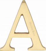 C1565 2 A-SB Heritage Brass Alphabet A Pin Fix 51mm &lpar;2"&rpar; Satin Brass Finish