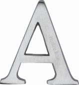 C1565 2 A-SC Heritage Brass Alphabet A Pin Fix 51mm &lpar;2"&rpar; Satin Chrome Finish