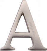 C1565 2 A-SN Heritage Brass Alphabet A Pin Fix 51mm &lpar;2"&rpar; Satin Nickel Finish