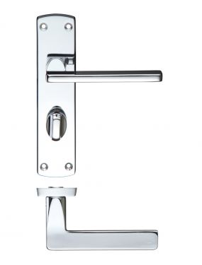 Click Here To Enlarge This Photo Of ZCZ013CP Zoo Hardware Stanza 'Leon' Bathroom Lever Handles &lpar;57mm c&sol;c&rpar; on Backplate &lpar;170mm x 40mm&rpar; Polished Chrome &lpar;Contract Range&rpar;