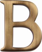 C1565 2 B-AT Heritage Brass Alphabet B Pin Fix 51mm &lpar;2"&rpar; Antique Brass Finish