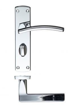 Click Here To Enlarge This Photo Of ZCZ033CP Zoo Hardware Stanza 'Toledo' Bathroom Lever Handles &lpar;57mm c&sol;c&rpar; on Backplate &lpar;170mm x 40mm&rpar; Polished Chrome &lpar;Contract Range&rpar;