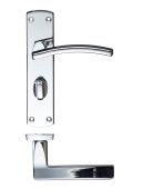ZCZ033CP Zoo Hardware Stanza 'Toledo' Bathroom Lever Handles &lpar;57mm c&sol;c&rpar; on Backplate &lpar;170mm x 40mm&rpar; Polished Chrome &lpar;Contract Range&rpar;