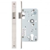 ZDL0055LSS - Zoo Hardware Din Latch - 55mm Backset &lpar;Square&rpar; Satin Stainless Steel