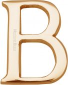 C1565 2 B-PB Heritage Brass Alphabet B Pin Fix 51mm &lpar;2"&rpar; Polished Brass Finish