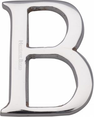 Click Here To Enlarge This Photo Of C1565 2 B-PC Heritage Brass Alphabet B Pin Fix 51mm &lpar;2"&rpar; Polished Chrome Finish