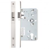 ZDL7260NLSS - Zoo Hardware Din Night Latch Case - 72mm c&sol;c - Backset 60mm &lpar;Square&rpar; Satin Stainless Steel
