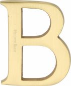 C1565 2 B-SB Heritage Brass Alphabet B Pin Fix 51mm &lpar;2"&rpar; Satin Brass Finish
