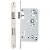 ZDL7860RSS - Zoo Hardware Din Bathroom Lock - 78mm c&sol;c - Backset 60mm &lpar;Radius&rpar; Satin Stainless Steel