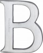 C1565 2 B-SC Heritage Brass Alphabet B Pin Fix 51mm &lpar;2"&rpar; Satin Chrome Finish