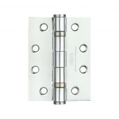 ZHS43CP - Zoo Hardware Grade 11 CE Fire Rated Ball Bearing Hinges &lpar;Square&rpar; 102 x 76 x 3mm Polished Chrome