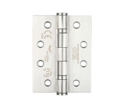 Click Here To Enlarge This Photo Of ZHSS243P3 - Zoo Hardware Grade 13 CE Fire Rated Ball Bearing Hinges &lpar;Square&rpar; 102 x 76 x 3mm Polished Stainless Steel &lpar;Pack of 3&rpar;