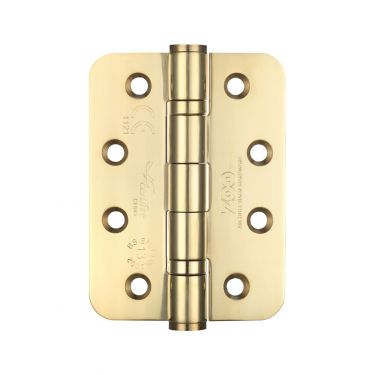 Click Here To Enlarge This Photo Of ZHSS243RPVD - Zoo Hardware Grade 13 CE Fire Rated Ball Bearing Hinges &lpar;Radius&rpar; 102 x 76 x 3mm PVD Stainless Brass