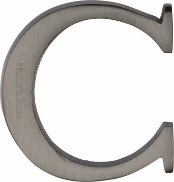 Click Here To Enlarge This Photo Of C1565 2 C-MB Heritage Brass Alphabet C Pin Fix 51mm &lpar;2"&rpar; Matt Bronze Finish