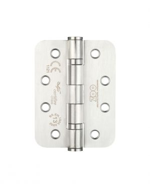 Click Here To Enlarge This Photo Of ZHSS243RS - Zoo Hardware Grade 13 CE Fire Rated Ball Bearing Hinges &lpar;Radius&rpar; 102 x 76 x 3mm Satin Stainless Steel