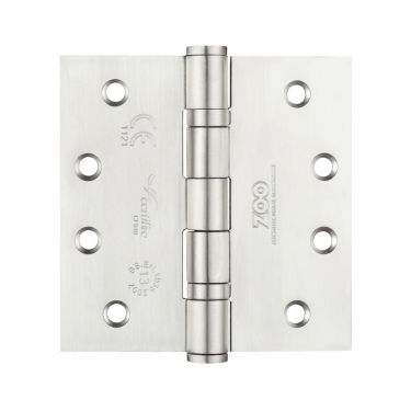 Click Here To Enlarge This Photo Of ZHSS244S - Zoo Hardware Grade 13 CE Fire Rated Ball Bearing Hinges &lpar;Square&rpar; 102 x 102 x 3mm Satin Stainless Steel