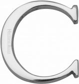 C1565 2 C-PC Heritage Brass Alphabet C Pin Fix 51mm &lpar;2"&rpar; Polished Chrome Finish