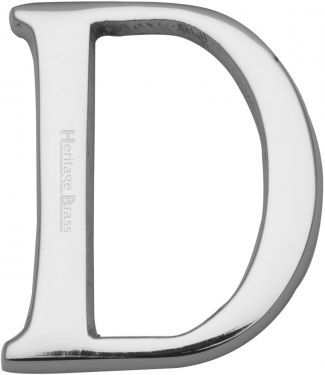Click Here To Enlarge This Photo Of C1565 2 D-PC Heritage Brass Alphabet D Pin Fix 51mm &lpar;2"&rpar; Polished Chrome Finish