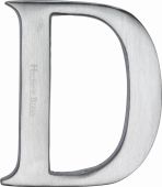 C1565 2 D-SC Heritage Brass Alphabet D Pin Fix 51mm &lpar;2"&rpar; Satin Chrome Finish