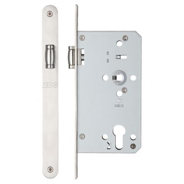 Click Here To Enlarge This Photo Of ZRD0060LRSS - Zoo Hardware Roller Din Latch - 60mm Backset &lpar;Radius&rpar; Satin Stainless Steel