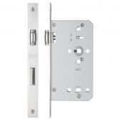 ZRD7860SS - Zoo Hardware Roller Din Bathroom Lock - 78mm c&sol;c - 60mm Backset &lpar;Square&rpar; Satin Stainless Steel