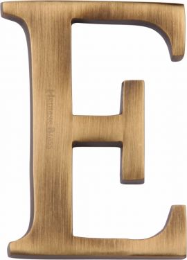 Click Here To Enlarge This Photo Of C1565 2 E-AT Heritage Brass Alphabet E Pin Fix 51mm &lpar;2"&rpar; Antique Brass Finish