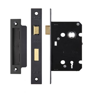 Click Here To Enlarge This Photo Of ZSC364PCB - Zoo Hardware 3 Lever Sashlock 64mm &lpar;45mm Backset&rpar; Black