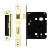ZSC376PVD - Zoo Hardware 3 Lever Sashlock 76mm &lpar;57mm Backset&rpar; Polished Brass