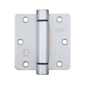 ZSHPSC - Zoo Hardware Single Action Spring Hinge Pack &lpar;Radius&rpar; - 89 x 87 x 2mm - Satin Chrome &lpar;Contains 2 Sprung and 1 Unsprung Hinge&rpar;