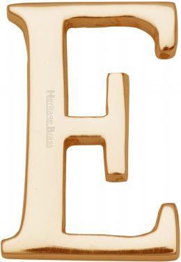 Click Here To Enlarge This Photo Of C1565 2 E-PB Heritage Brass Alphabet E Pin Fix 51mm &lpar;2"&rpar; Polished Brass Finish
