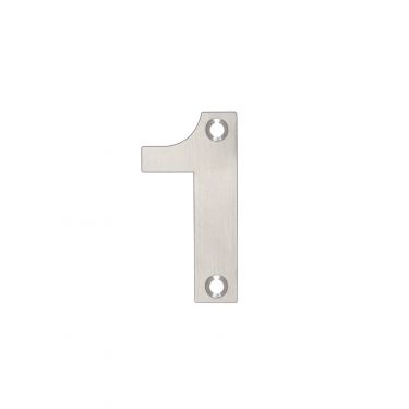Click Here To Enlarge This Photo Of ZSN01SS - Zoo Hardware Numeral &lpar;No 1&rpar; 50mm Satin Stainless Steel