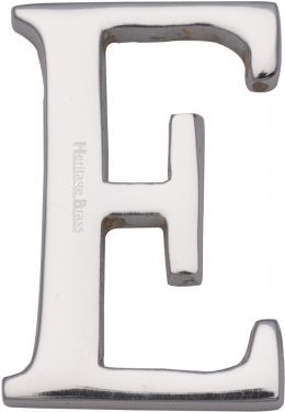 Click Here To Enlarge This Photo Of C1565 2 E-PC Heritage Brass Alphabet E Pin Fix 51mm &lpar;2"&rpar; Polished Chrome Finish