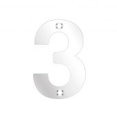 ZSN03APS - Zoo Hardware Numeral &lpar;No 3&rpar; 75mm Polished Stainless