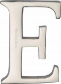 C1565 2 E-PNF Heritage Brass Alphabet E Pin Fix 51mm &lpar;2"&rpar; Polished Nickel Finish