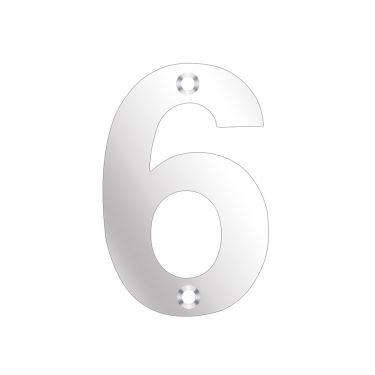 Click Here To Enlarge This Photo Of ZSN06APS - Zoo Hardware Numeral &lpar;No 6 & 9&rpar; 75mm Polished Stainless
