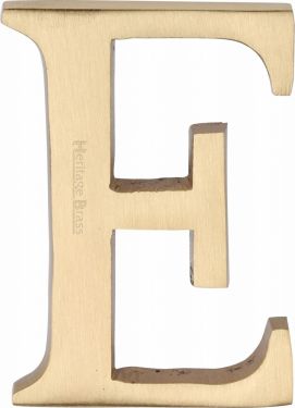 Click Here To Enlarge This Photo Of C1565 2 E-SB Heritage Brass Alphabet E Pin Fix 51mm &lpar;2"&rpar; Satin Brass Finish